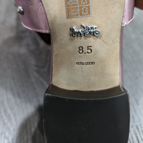 Coach Nikka Slide Size 8.5 Metallic Pink - Picture 3 of 4